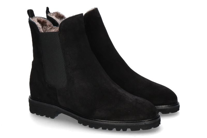Brunate Stiefelette gefüttert TANK VELOURS SOFTY- schwarz 