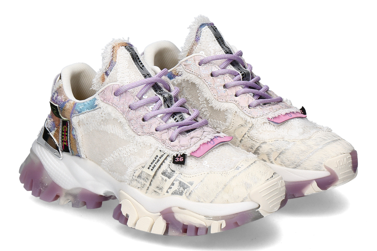 Joia Paris Damen- Sneaker COZY- weiß/ violett