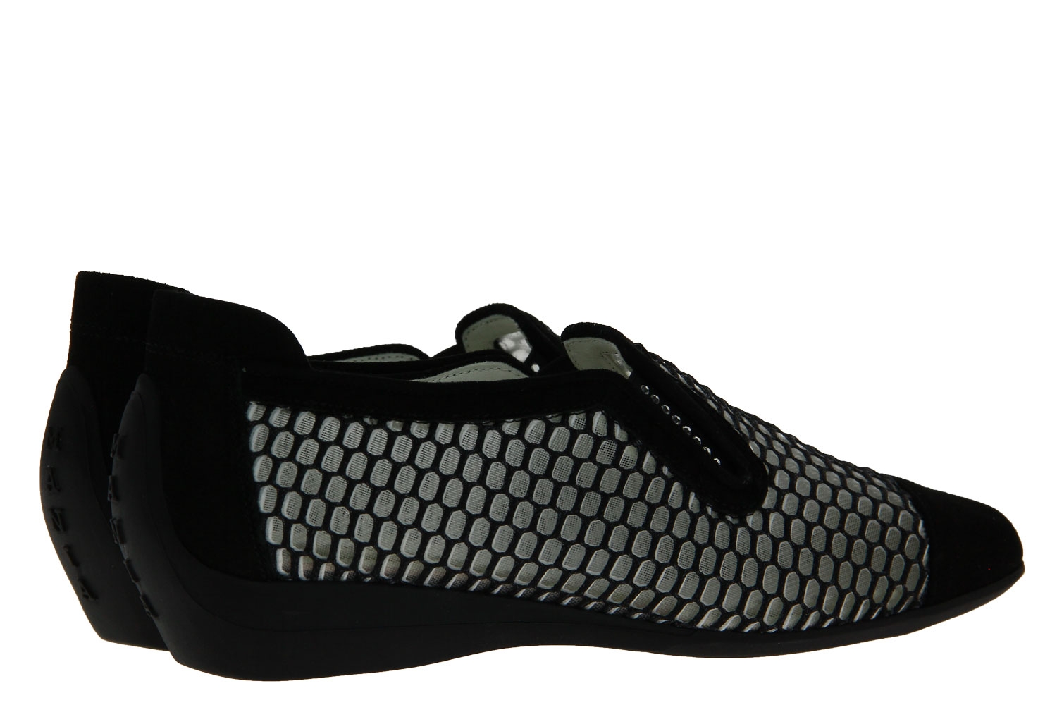 Mania Halbschuh CAMOSCIO NERO BIANCO  (39)