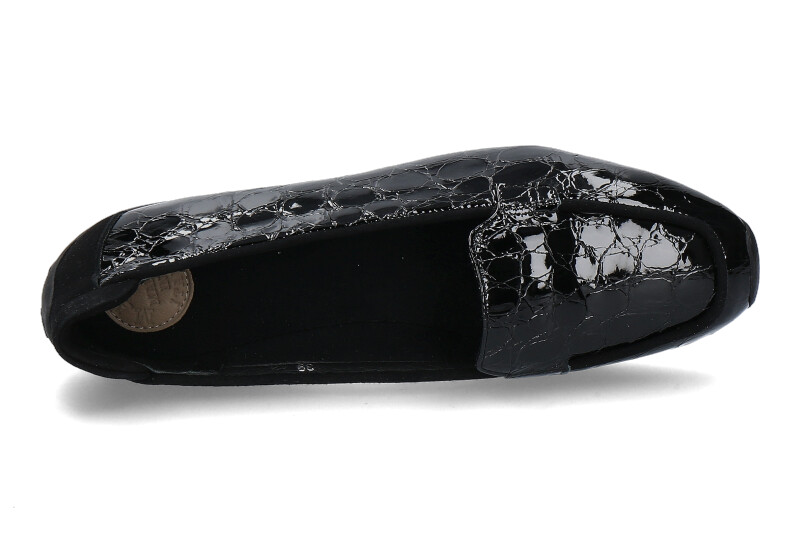 Mania Slipper gefüttert CAMOSCIO VERNICE NERO (36½)