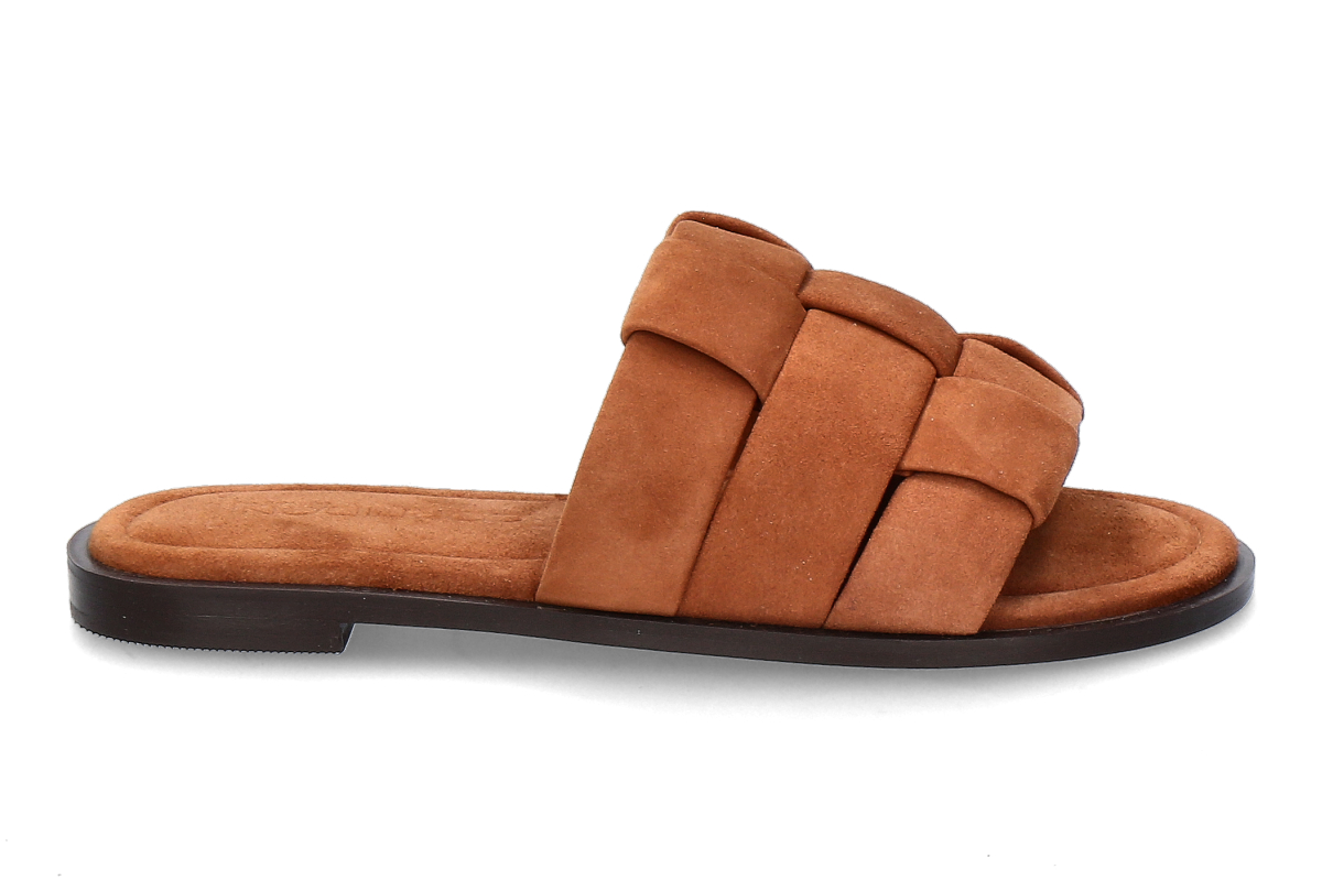 Corridoni 1 Milano Damen- Pantolette 8555 VELOUR- bruciato/ braun