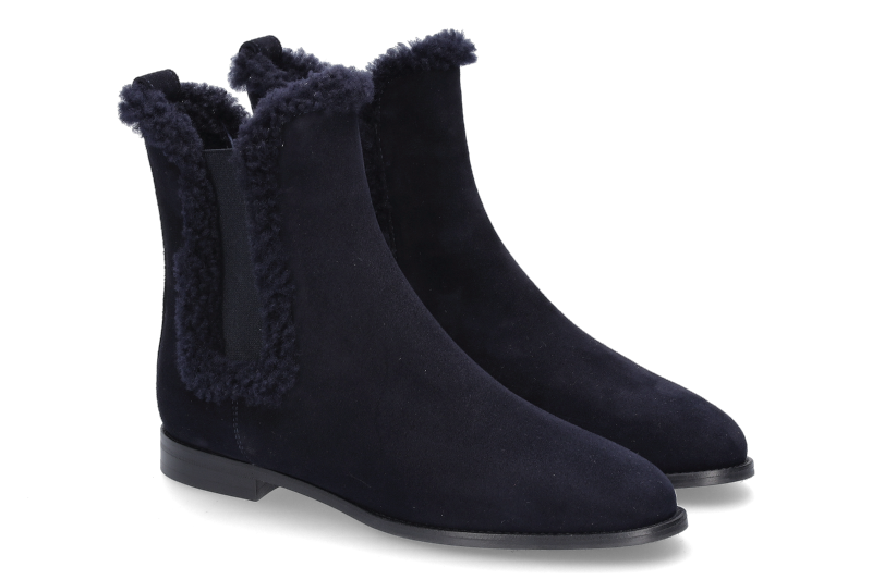 Unützer Stiefelette gefüttert CAMOSCIO NAVY- dunkelblau