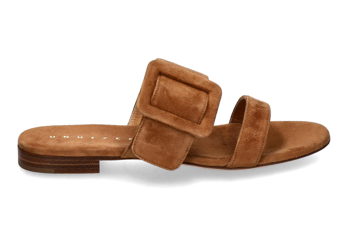 Unützer Pantolette CAMOSCIO- noisette/ hellbraun