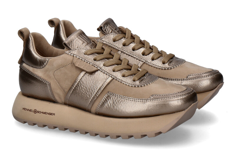 Kennel & Schmenger Sneaker TONIC PADDED SOFT NUBUK GOLD MOHAIR