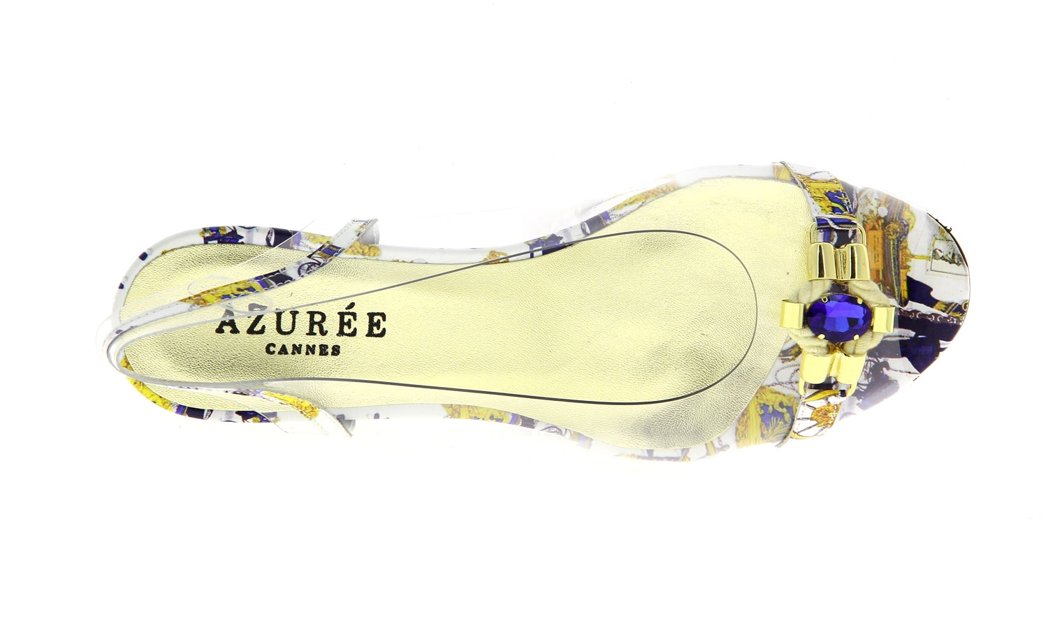 Azuree Cannes Keilsandale NOCHU 930D VERNIS FOULA BLEU (39)