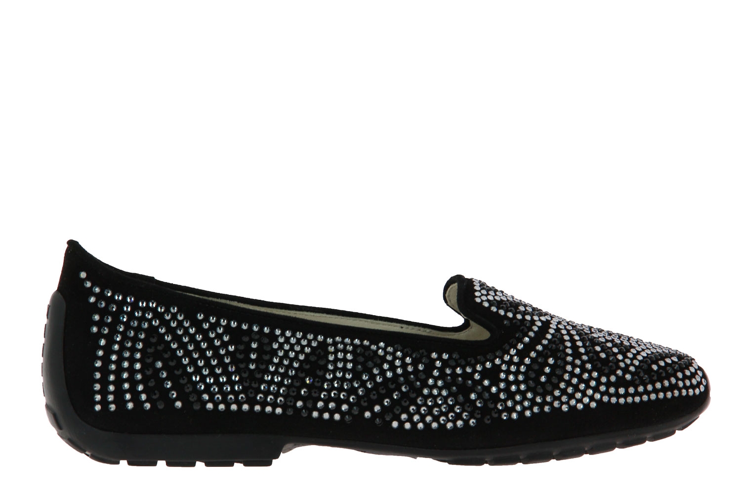 Mania Slipper CAMOSCIO NERO SWAROVSKI (38)