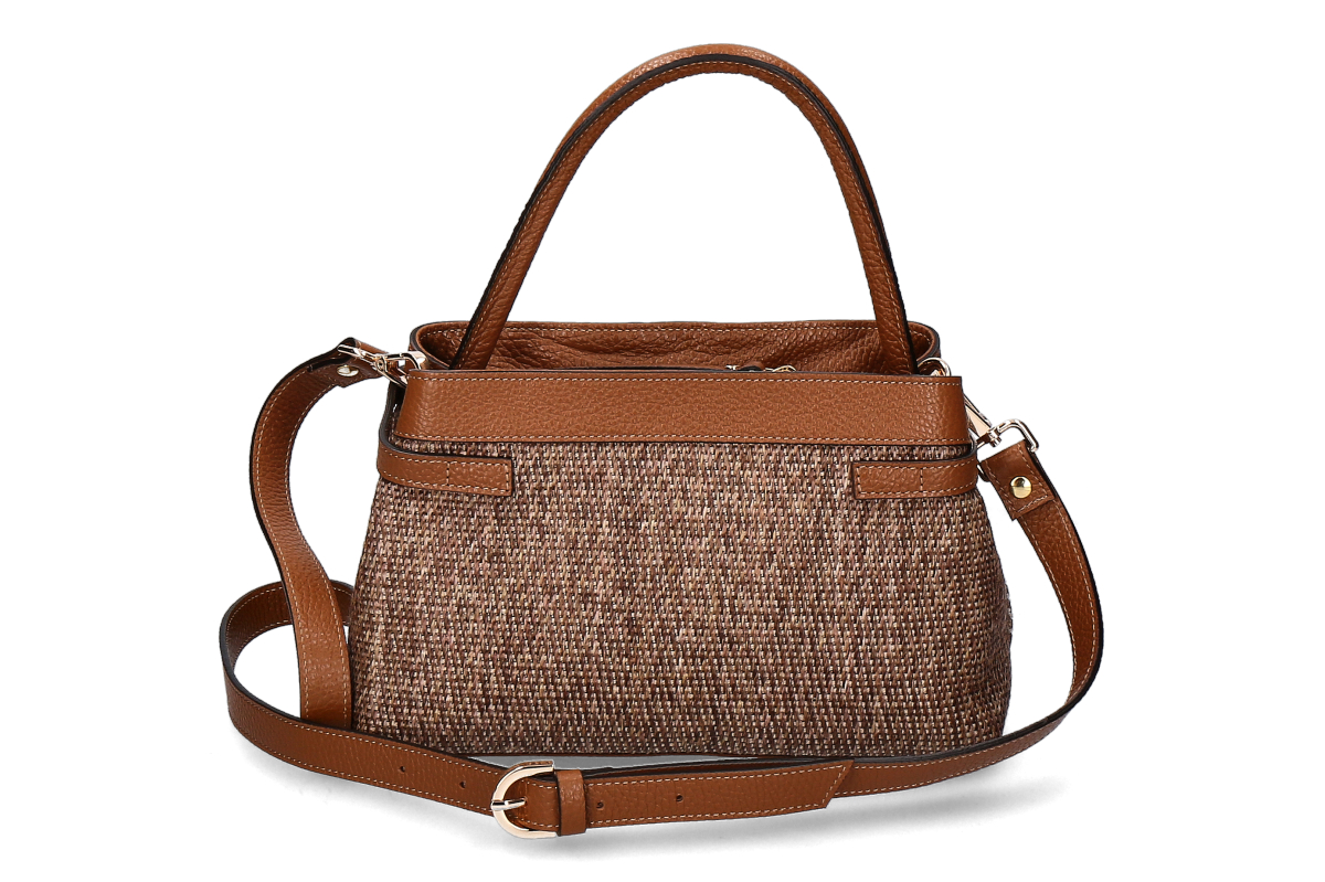 Gianni Notaro Handtasche- cot-camel/ dunkelbraun