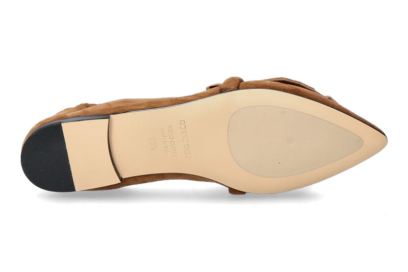Pomme D'Or Slipper GRACE CAMOSCIO TOFFEE (39½)