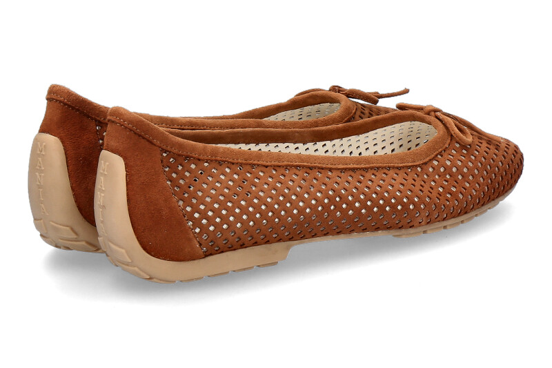 Mania Ballerina PERFORATO CAMOSCIO COGNAC (41½)