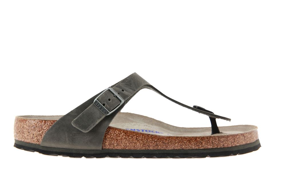 Birkenstock Pantolette GIZEH NORMAL NUBUKLEDER IRON (45)