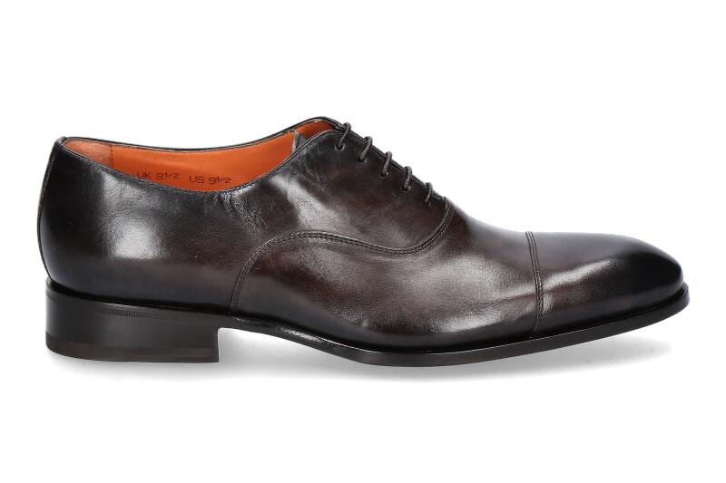 Santoni Schnürer LEATHER  DARK BROWN