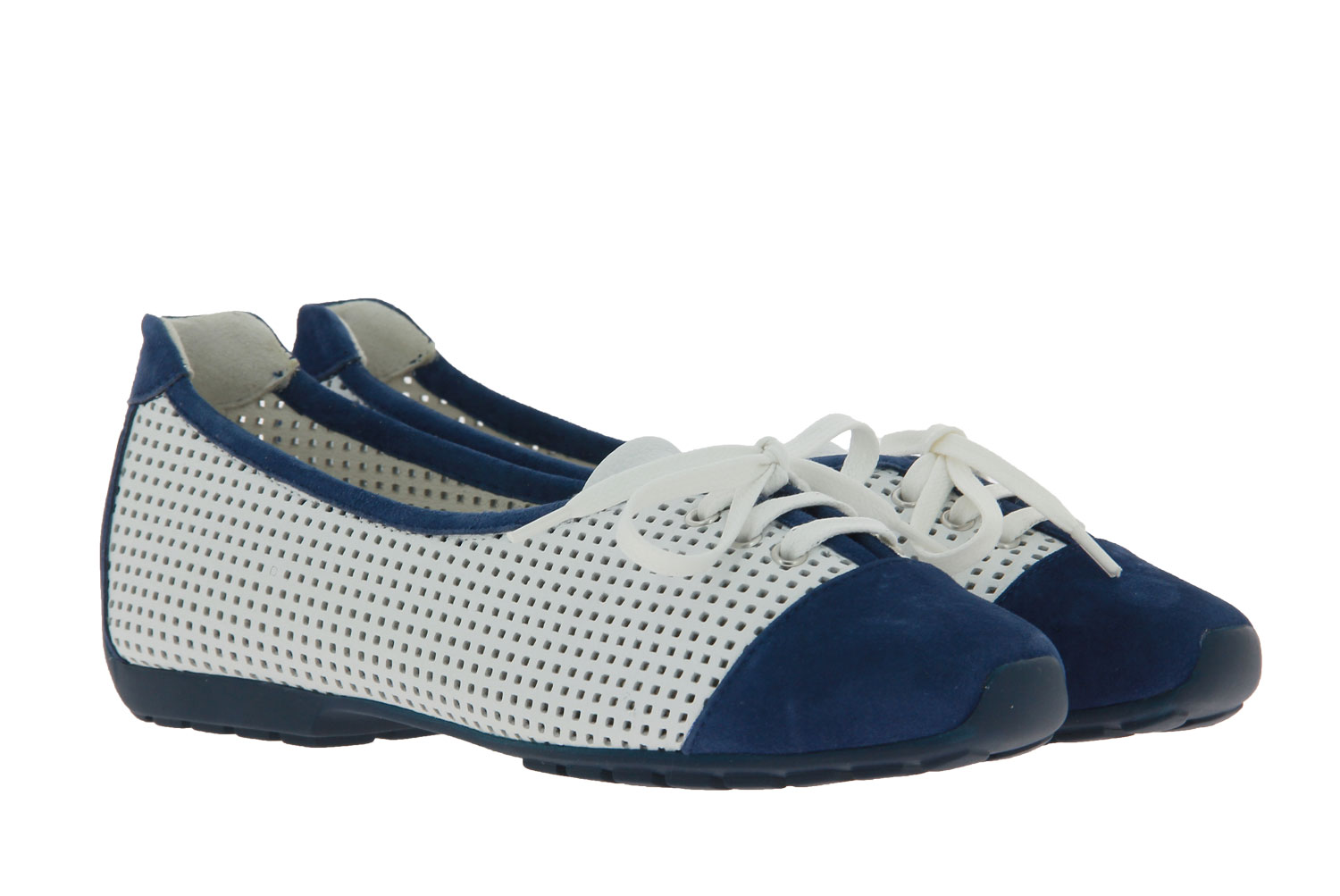 Mania Slipper CAMOSCIO BLUE NAPPA BIANCO (39½)