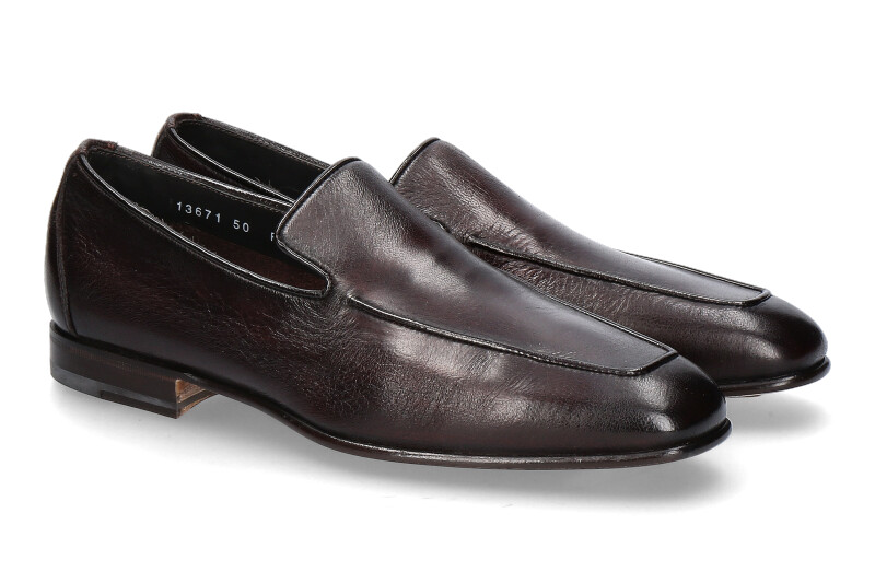 Santoni Slipper LEAHTER DARK BROWN (43½)