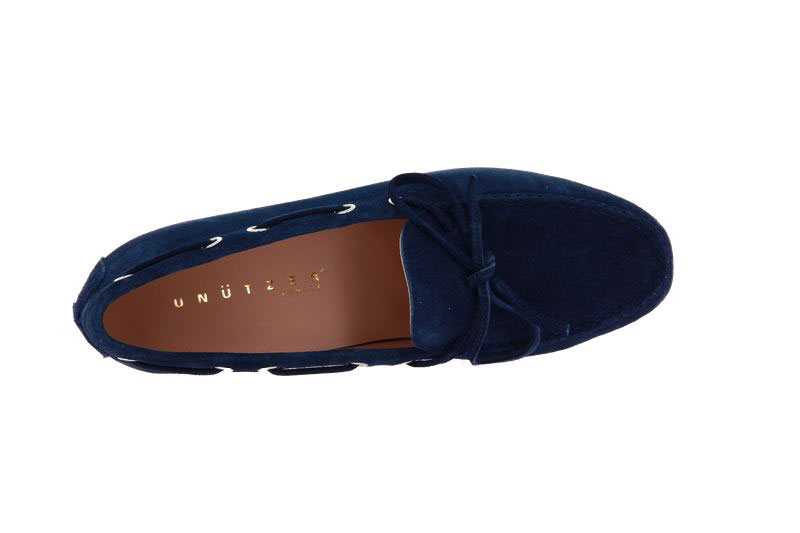 Unützer Mokassin VELOUR BLUE (38)