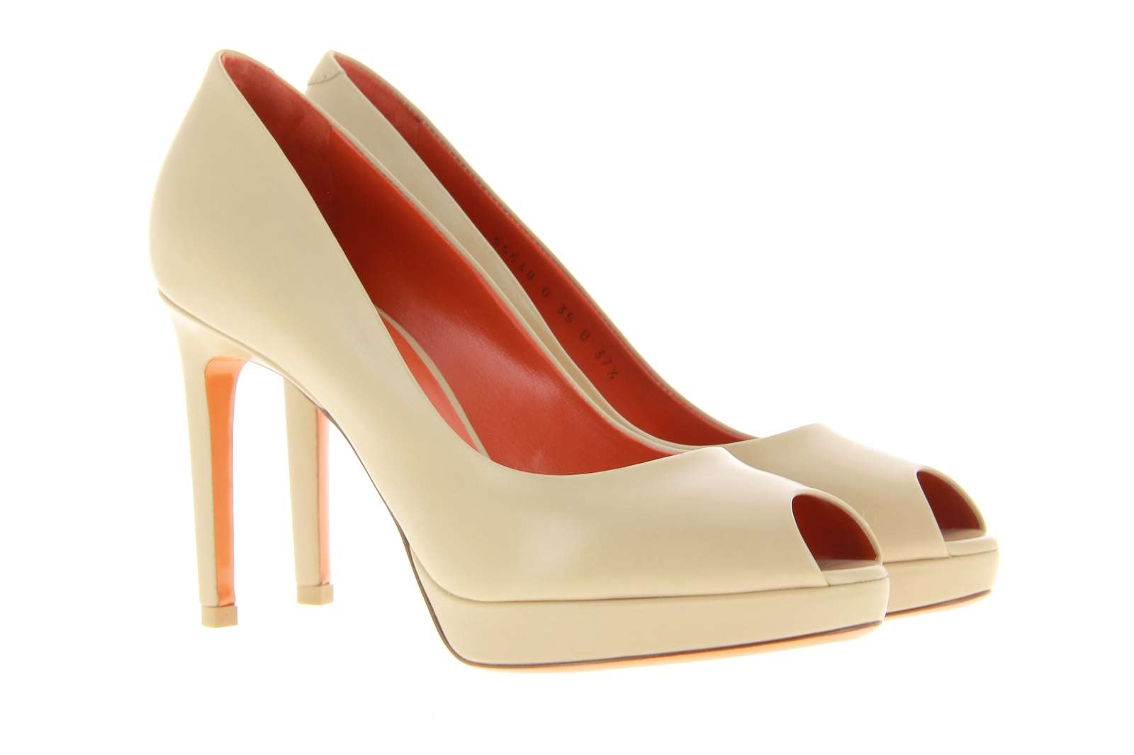 Santoni Peeptoe LEATHER BEIGE (35)