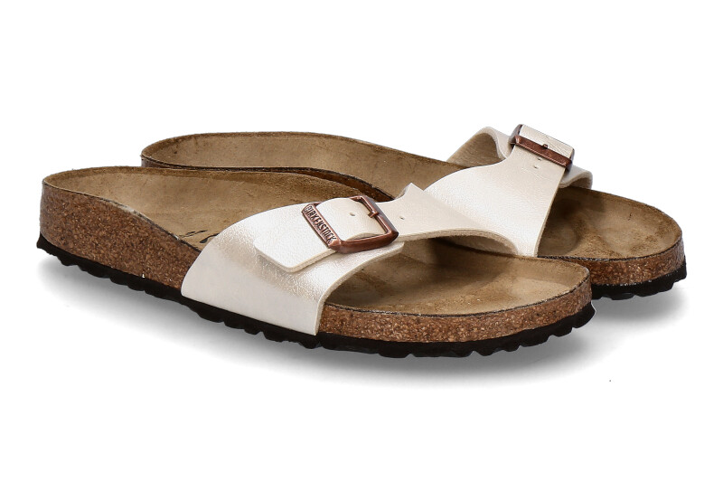 Birkenstock Pantolette MADRID BS SCHMALE WEITE- graceful pearl white