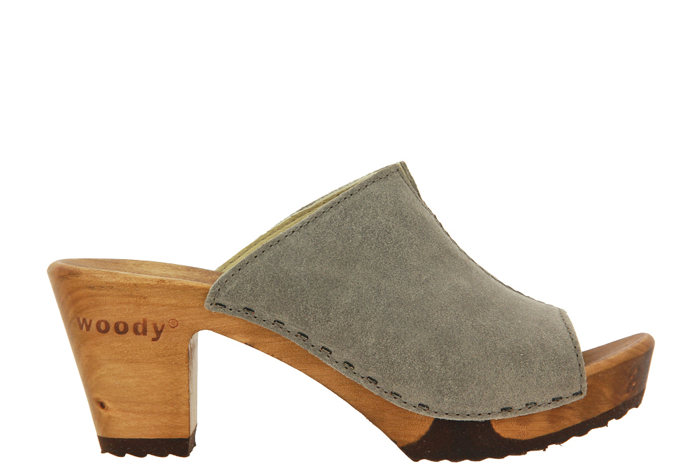 Woody Holzpantolette ELLY VELOUR SAND