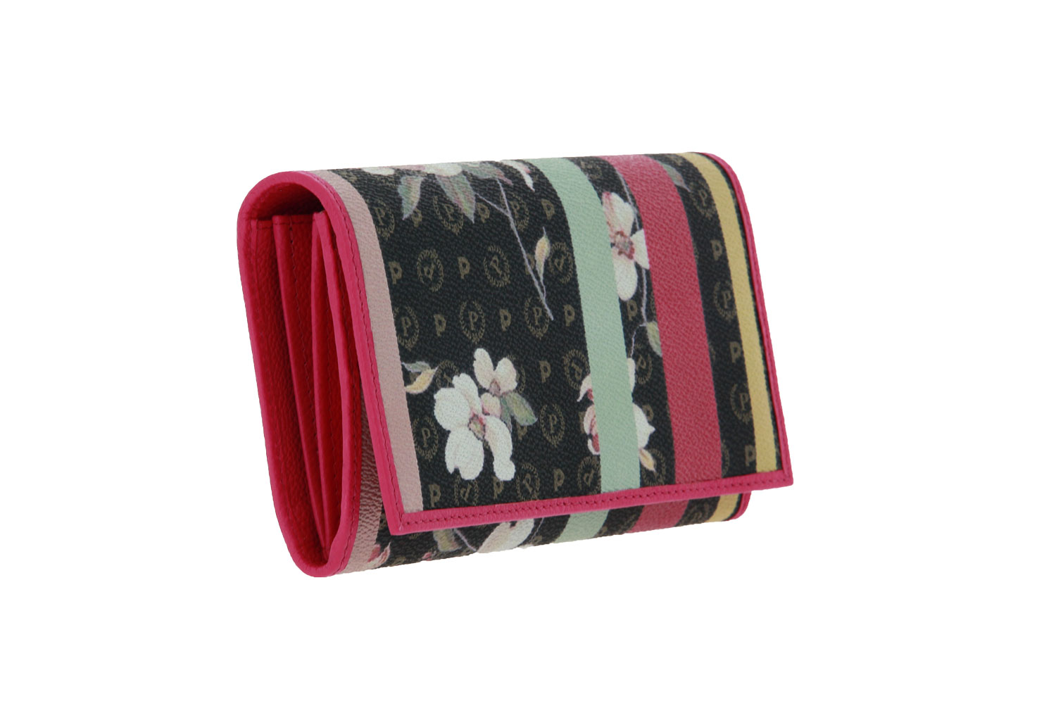 Pollini Portemonnaie TAPIRO ST.FLOWER VITELLO FUXIA