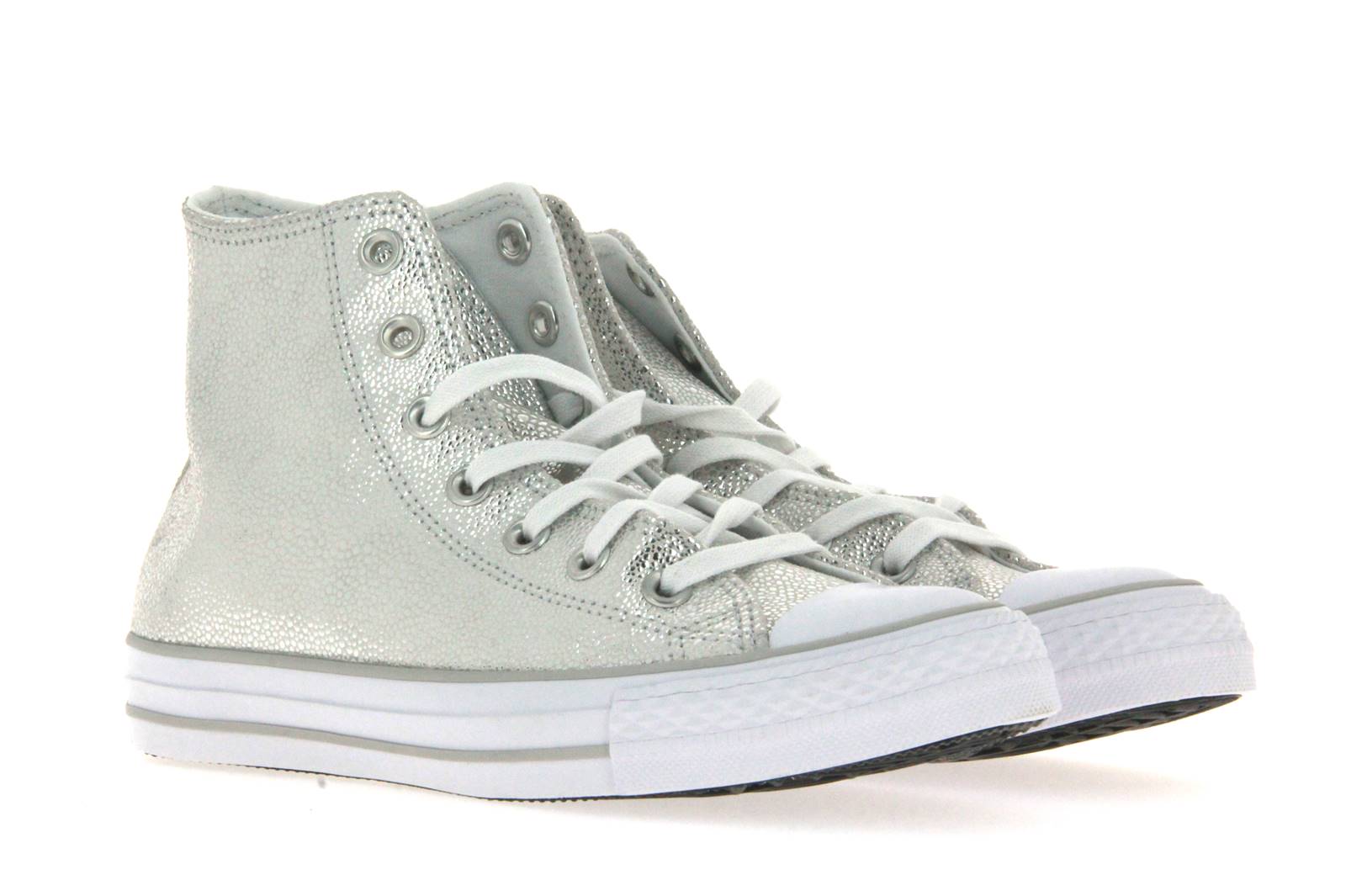 Converse ALL STAR CHUCK TAYLOR CTAS STRINGRAY METALLIC HI PURE SILVER (36½)