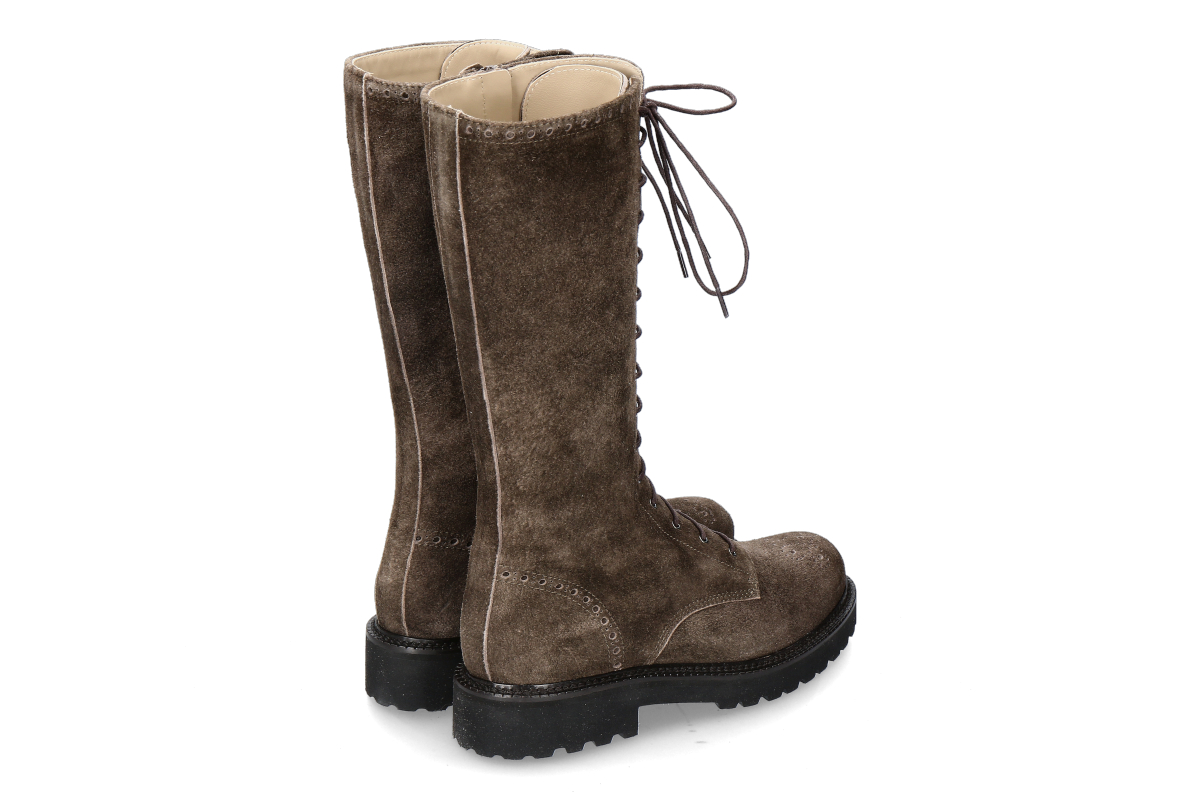 dirndl bua Schnürstiefel ANTIKBOCK VELOURS- coffee_256300014_2
