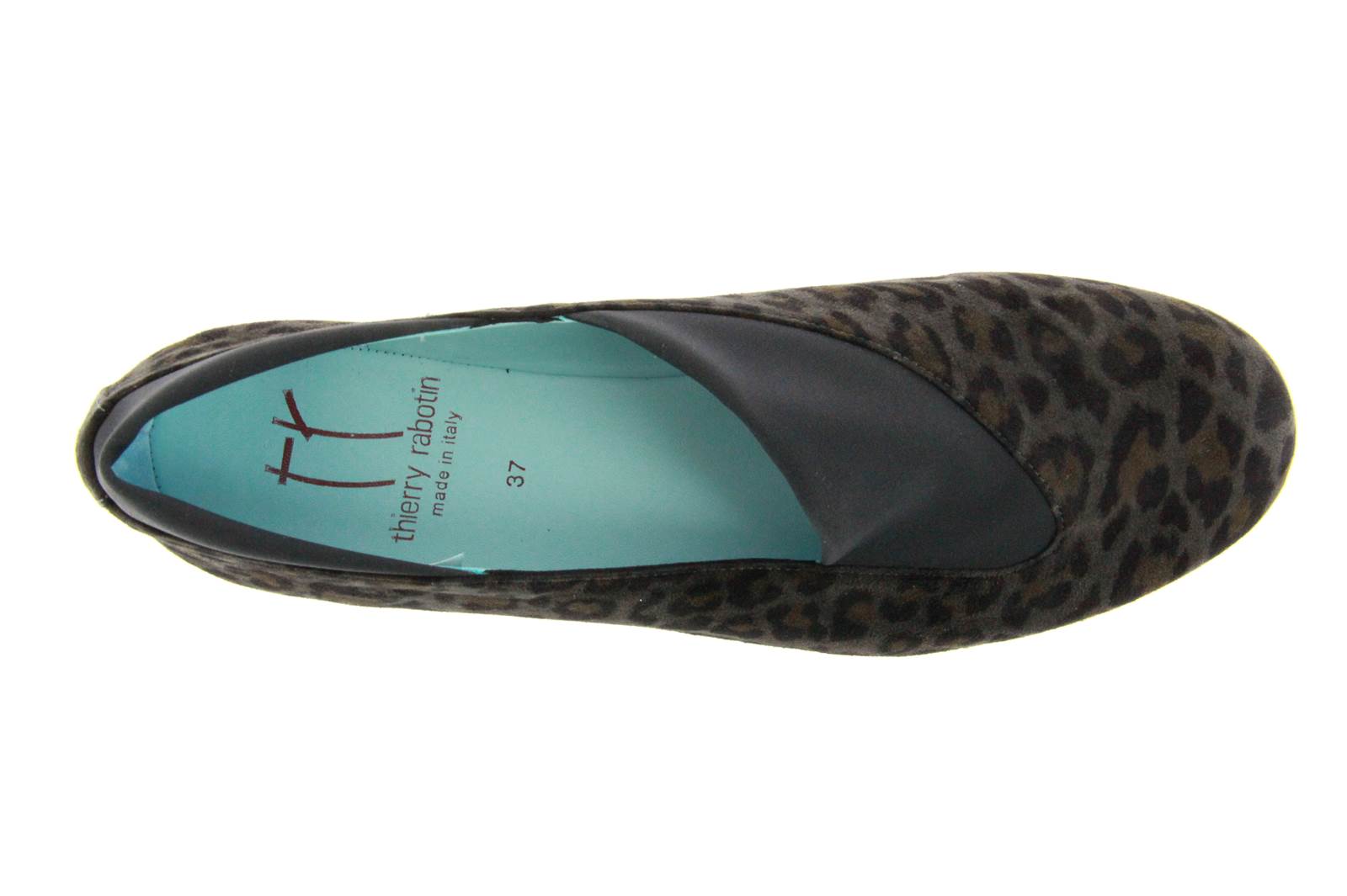 Thierry Rabotin Slipper CAMOSCIO LEOPARD GRIGIO STRETCH (36)