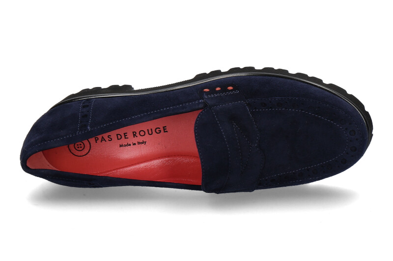 Pas de Rouge Slipper Marta Camoscio Blu (36)