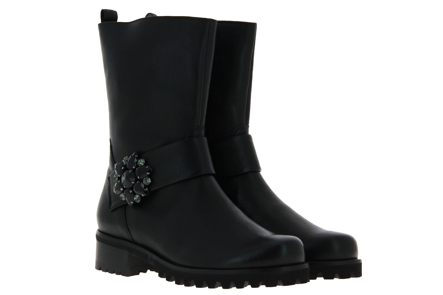 Hassia Stiefelette AMSTERDAM H-WEITE FOULARDCALF BLACK (38½)