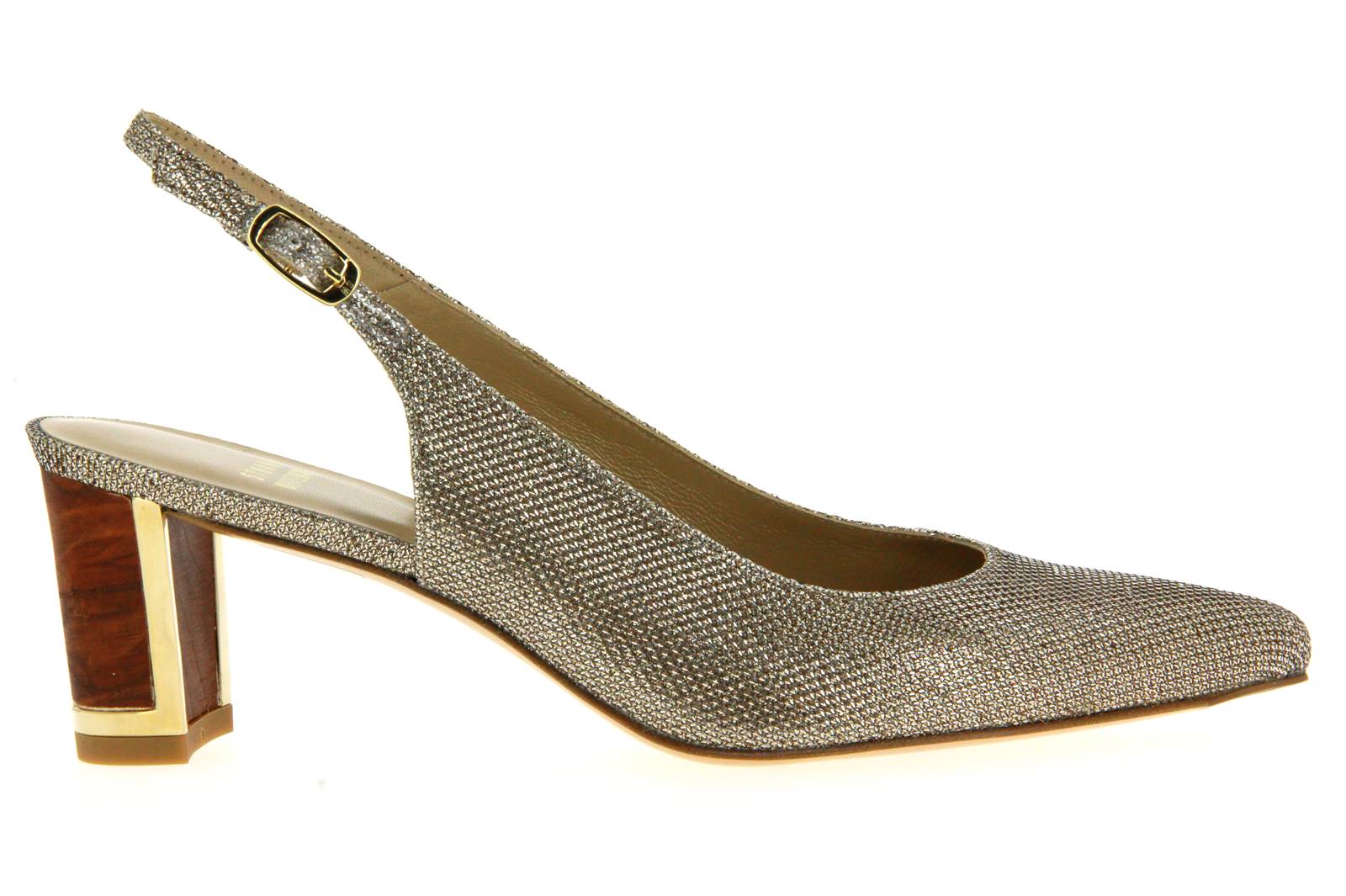 Stuart Weitzman Slingpumps TWIGGYSLING PLATINUM NOIR (41)