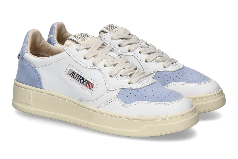 Autry Damen-Sneaker MEDALIST SUEDE/LEATHER SL32- white/light blue