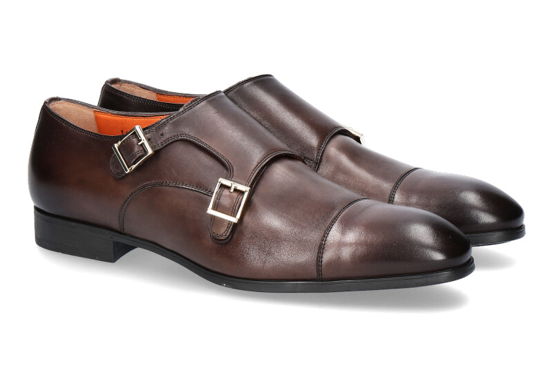 Santoni Monk LEATHER DARKBROWN (41)