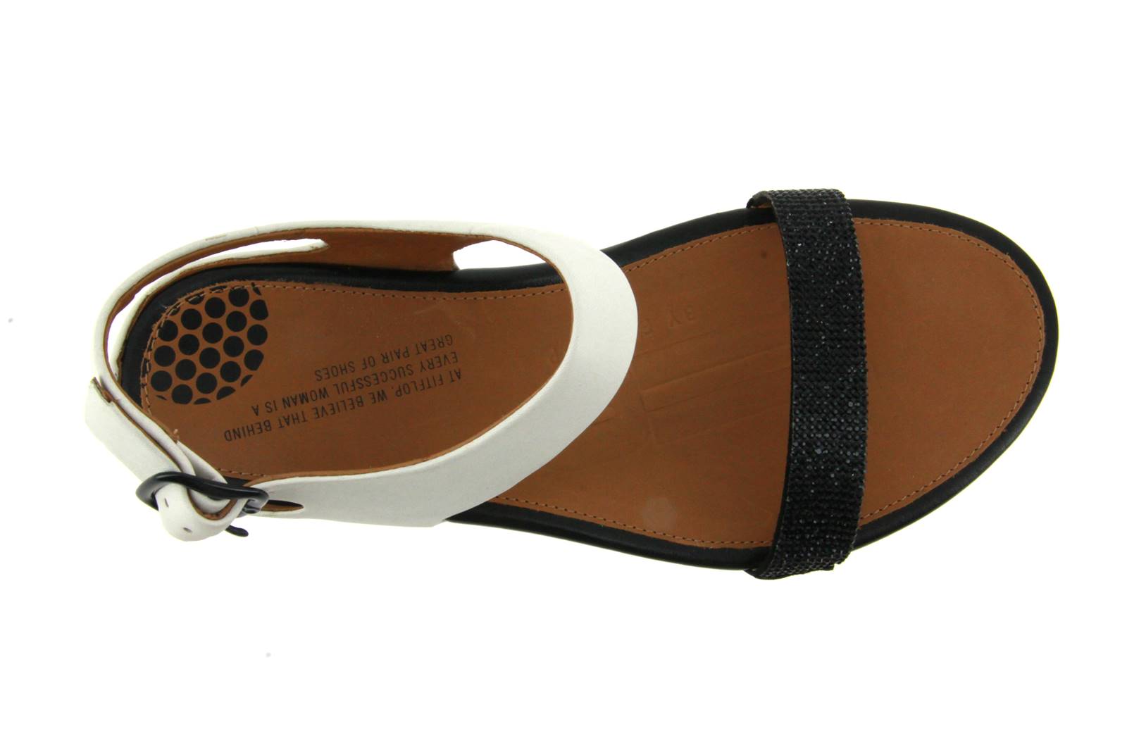 Fitflop Sandale BANDA MICRO CRYSTAL BLACK WHITE (42)