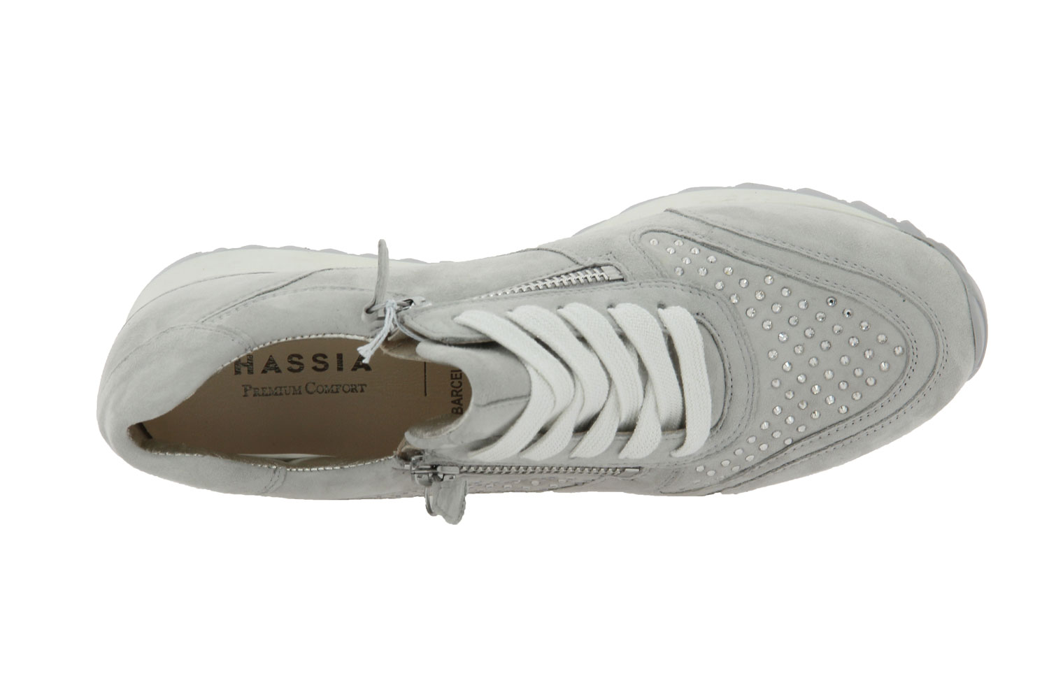 Hassia Sneaker BARCELONA WEITE-H SAMTZIEGE KREIDE (37½)