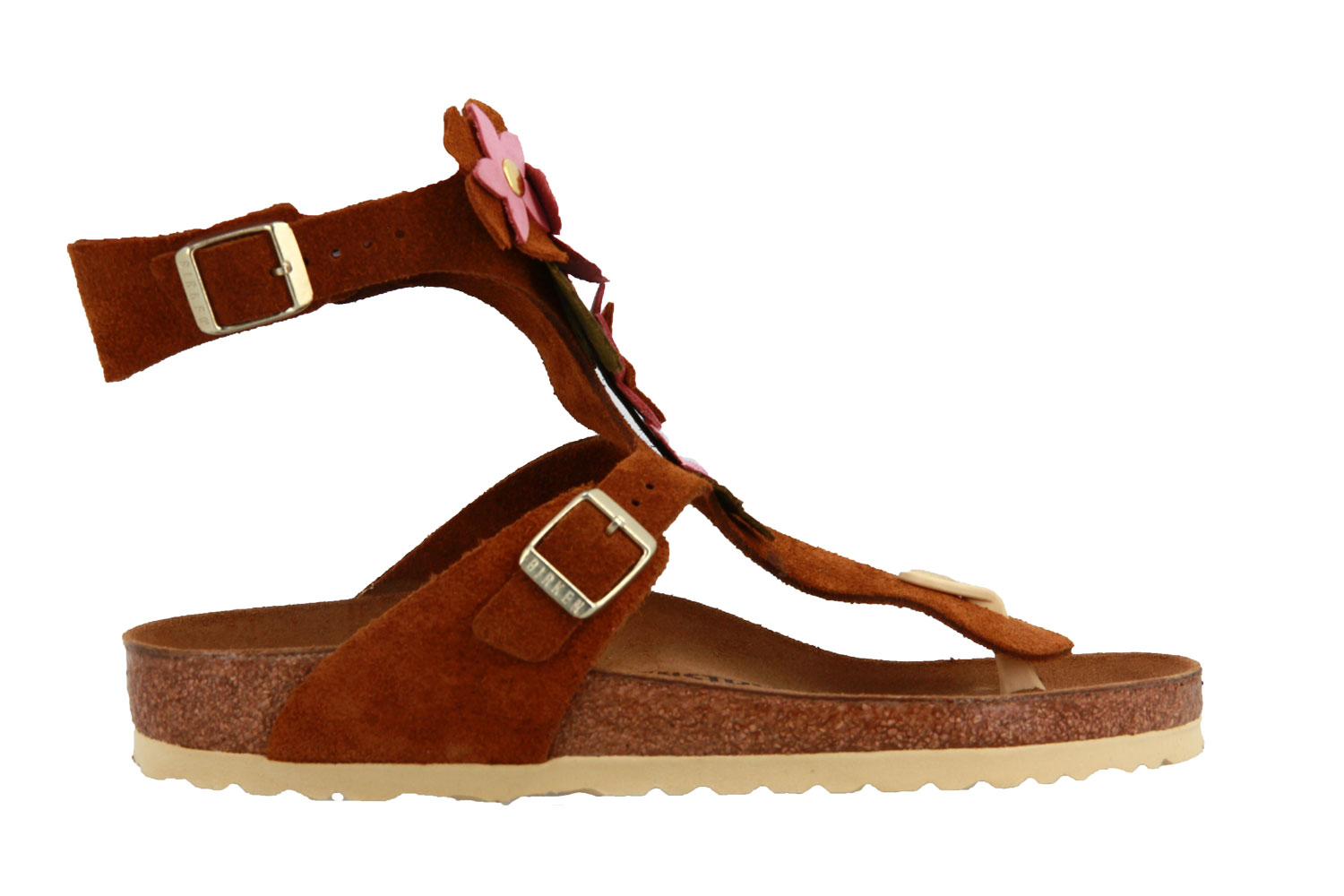Birkenstock Sandale GIZEH HIGH NORMAL NUBUKLEDER MINK (41)