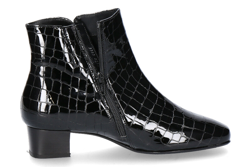Hassia Stiefelette EVELYN CROCCOLACK SCHWARZ (42½) Hassia Stiefelette EVELYN CROCCOLACK SCHWARZ (42½)