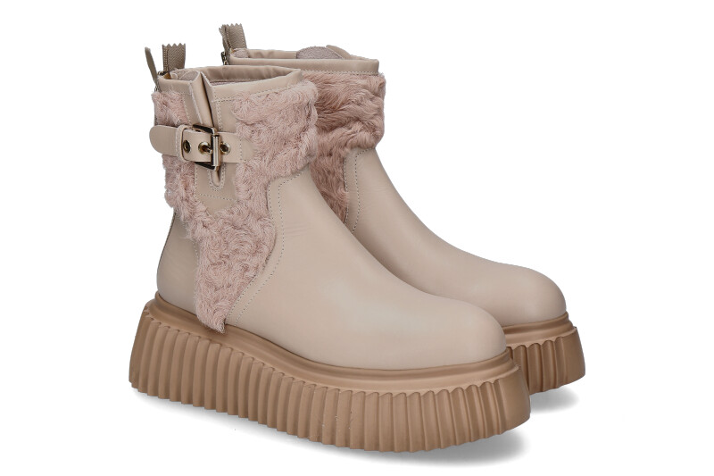 AGL Attilio Giusti Leombruni Boots gefüttert CHUNKY IGGY WARM BEIGE