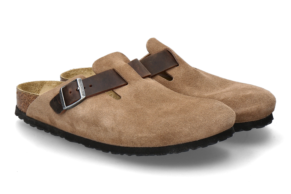 Birkenstock Herren- Clogs BOSTON SCHMAL- braun/ dark tea