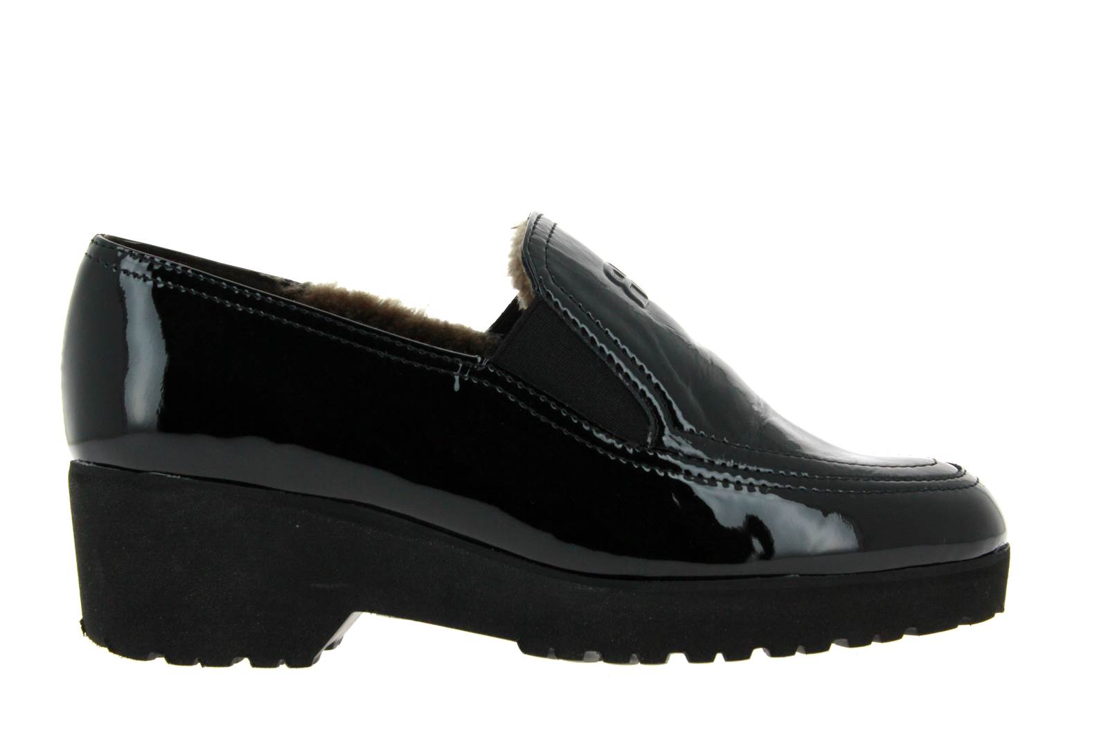 Brunate Slipper gefüttert SOFTLACK NERO (38½)