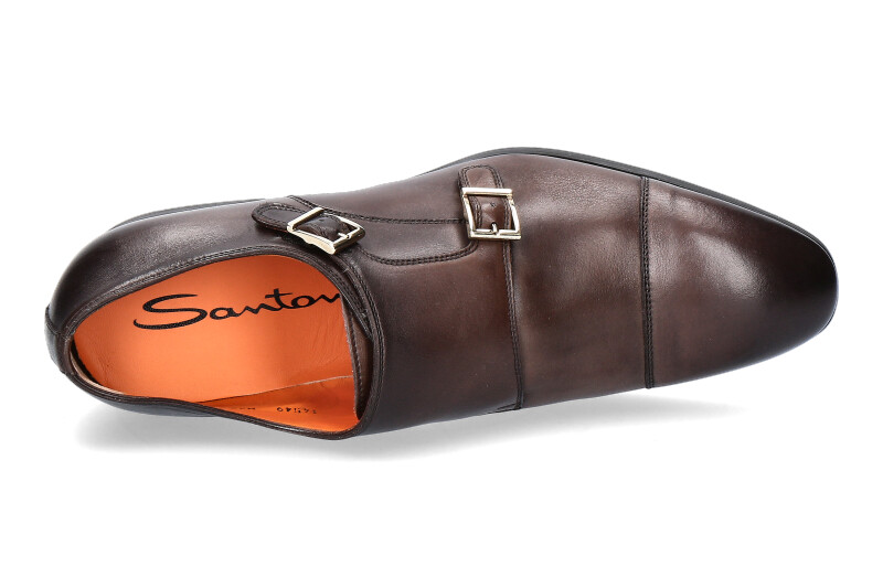 Santoni Monk LEATHER DARKBROWN (43)