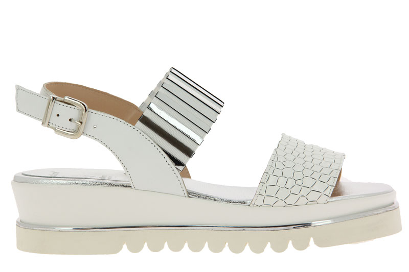 Luca Grossi Sandale NAPPA BIANCO ARGENTO (39)