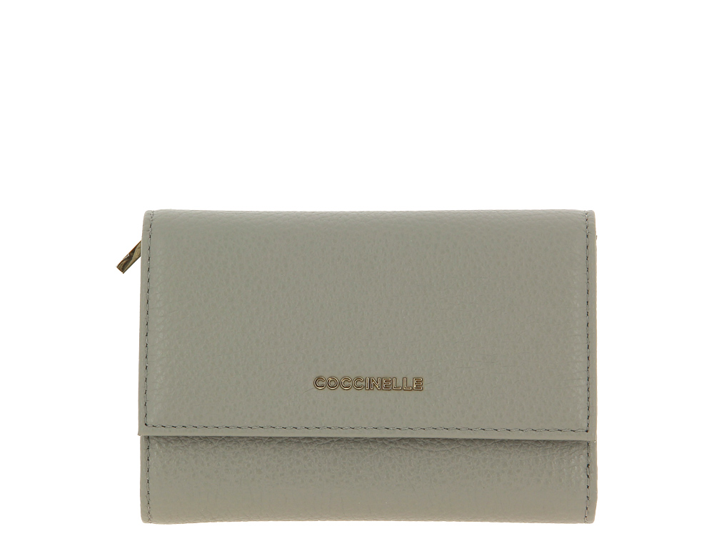 Coccinelle Portemonnaie GRAIN LEATHER METALLIC SOFT STONE Coccinelle Portemonnaie GRAIN LEATHER METALLIC SOFT STONE