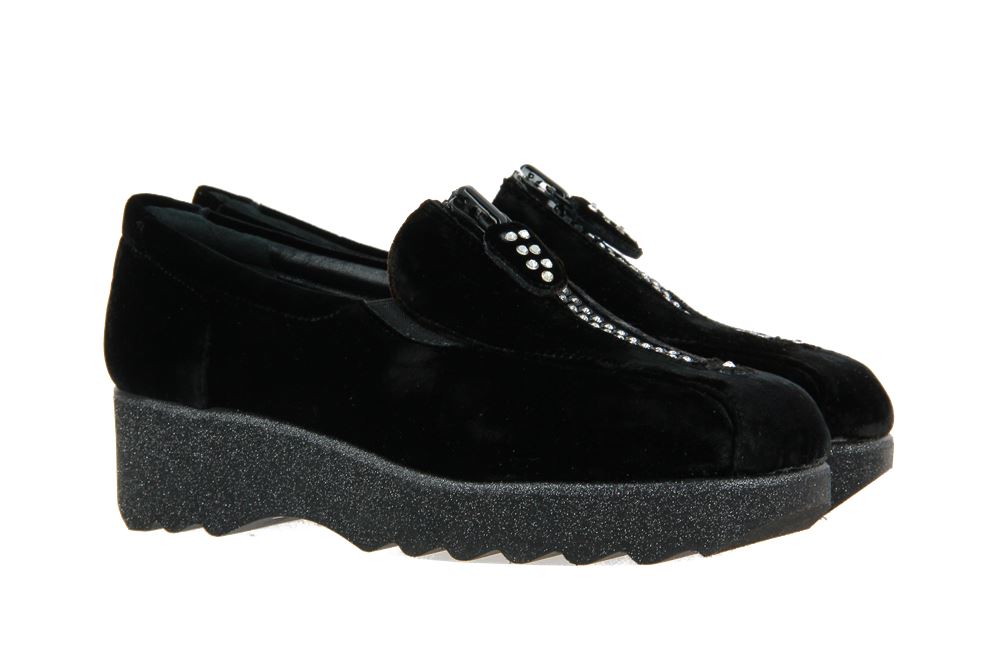 Fernando Pensato Plateauslipper MIRACLE VELLUTO NERO-42