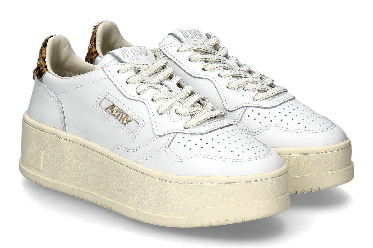 Autry Damen- Sneaker PLATFORM PONY SPOILER VO01- white/ leopard