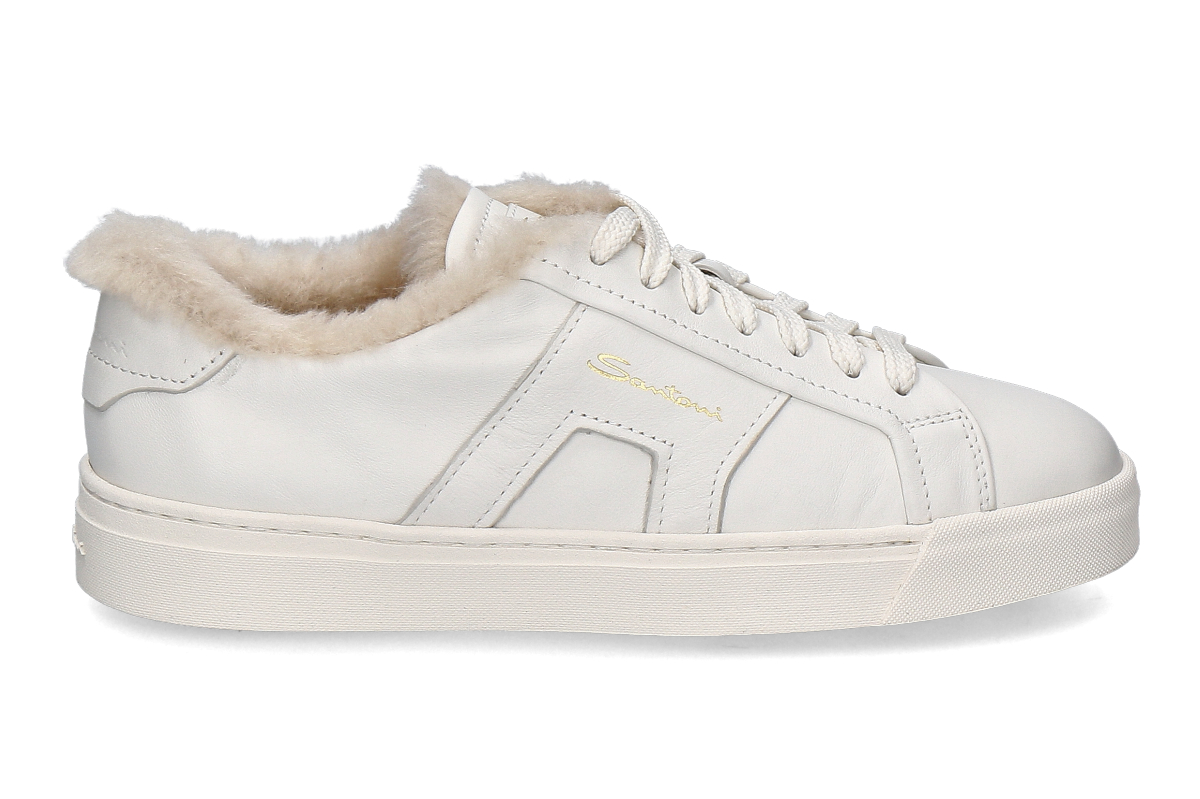 Santoni Damen- Sneaker gefüttert DBS NAPPA- white/ weiss