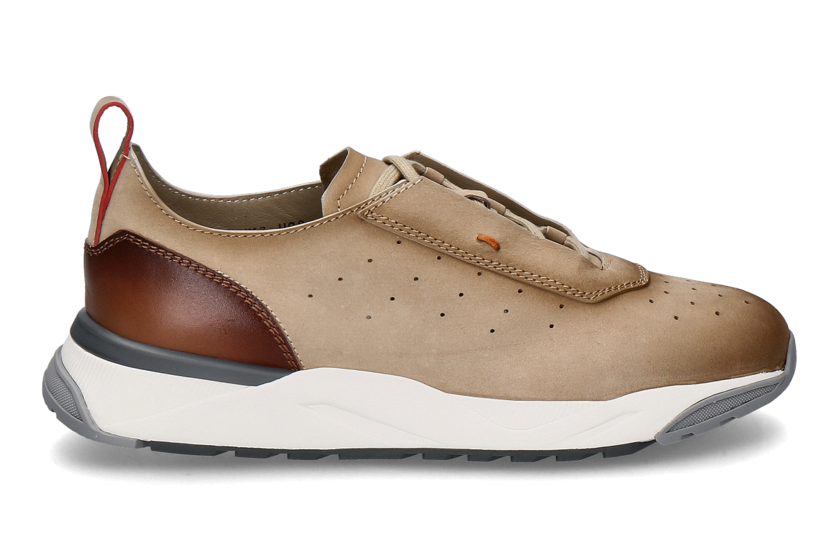 Santoni Herren- Sneaker NEW LEAS- beige