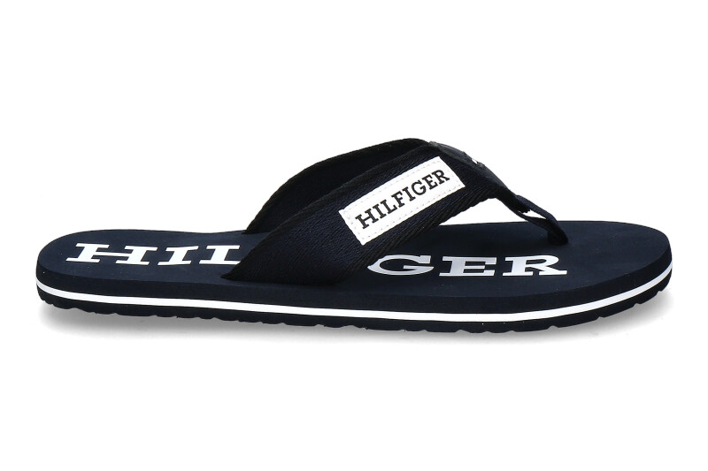 Tommy Hilfiger Herren- Zehentrenner PATCH BEACH SANDAL desert sky