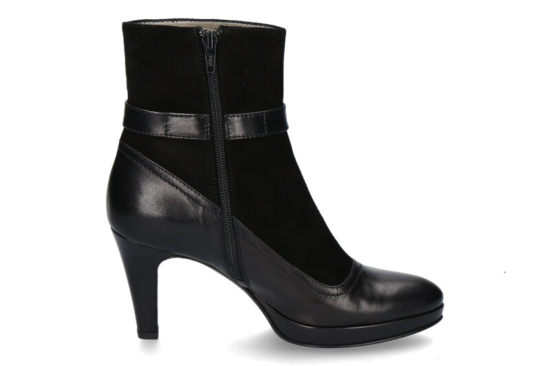 dirndl + bua Stiefelette ZIEGENNAPPA-VELOUR SCHWARZ (37 )