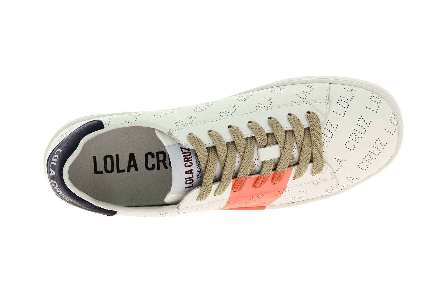 Lola Cruz Sneaker NAPPA ORANGE WHITE (39)