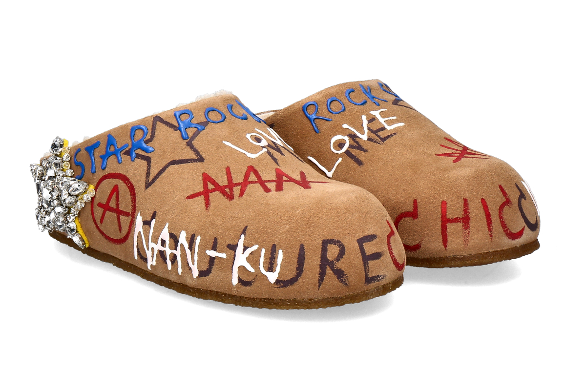 Nan-Ku Couture Pantolette gefüttert EFS08 - camel/hellbraun Nan-Ku Couture Pantolette gefüttert EFS08 - camel/hellbraun