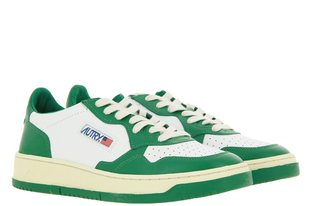 Autry Sneaker LOW MAN LEATHER WHITE GREEN Autry Sneaker LOW MAN LEATHER WHITE GREEN