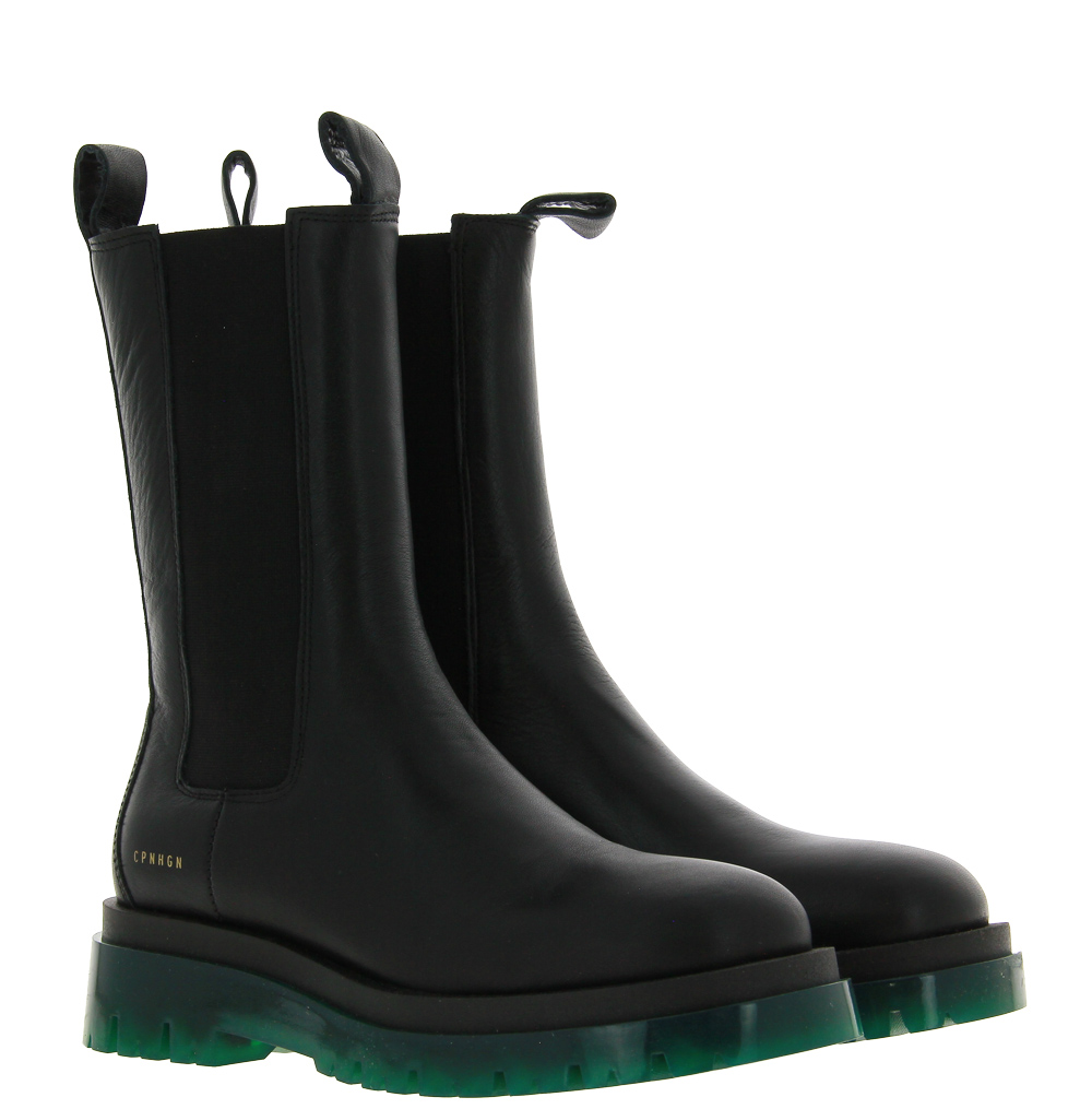 Copenhagen Studios Boots CPH1000 VITELLO BLACK/GREEN
